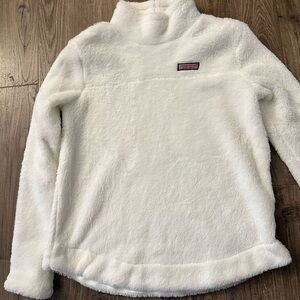 Vineyard Vines Soft White Fleece Pullover